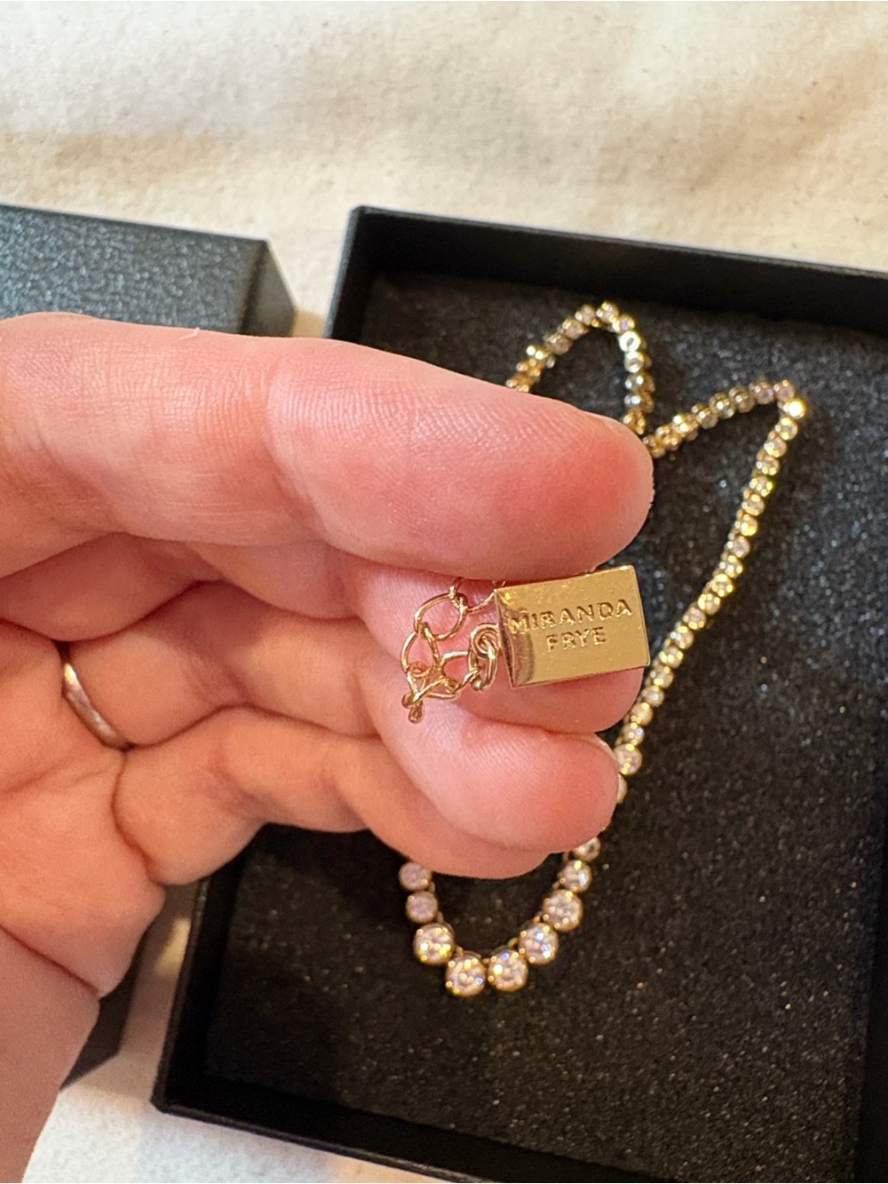 Miranda Frye Graduated Round CZ Stone Necklace - Picture 3 of 5
